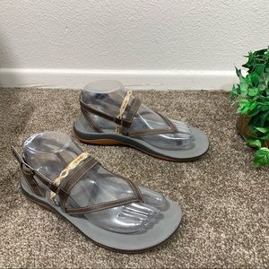 Chaco Brown and Gray Women's Sandals